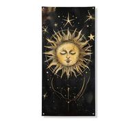 Celeste Sun Door Cover Banner Decorativo, Bohemian Starry Nights Design per Estate Outdoor Decor Indoor Party Celebration Forniture 91 x 182 cm