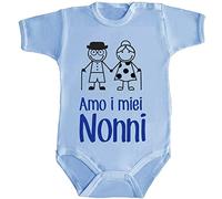 Celeste12 mesiBODY Neonato Bimba Bimbo bebé Pigiama Amo I Miei Nonni