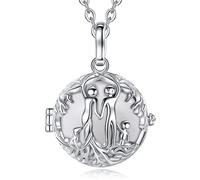 CELESTIA Chiama Angeli Gravidanza Collana Ciondolo Argent Albero Della Vita Regalo Future Mamme Lunga Catena 114cm