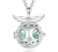 CELESTIA Collana Chiama Angeli Gravidanza, Ciondolo Chiama Angeli Albero della Vita Placcato Argento, Due Catene Regalo per Donne iIncinte, Richiamo degli Angeli Gravidanza