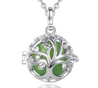 CELESTIA Collana Chiama Angeli Gravidanza Ciondolo Porta Fortuna Gravidanza Rame Placcato Argento Albero della Vita Regalo Donna Incinta Regalo Neomamma
