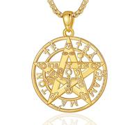 CELESTIA Collana con Ciondolo Pentacolo Argento 925 Donna Uomo Tetragrammaton Amuleti e Talismani Protezione Gioielli Wicca con Catena 61cm