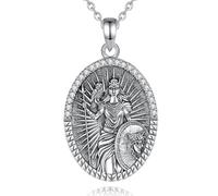 CELESTIA Collana Donna Civetta di Atena Argento 925, Catenina 60CM