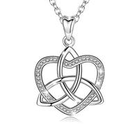 CELESTIA Collana Donna Cuore Celtico Ciondolo Cuore Argento 925 Gioielli Donne Regalo Compleanno Donna San Valentino per Lei Regali Amore Regalo per Lei Fidanzata Anniversario