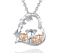 CELESTIA Collana Mamma Figlia e Figlio Argento 925 Ciondolo Cuore Donna Amore Regalo Mamma Idee Festa della Mamma Ti Voglio Bene Regalo a Mia Moglie Regali Nonna