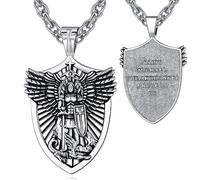 CELESTIA Collana San Michele Arcangelo Ciondolo Uomini Argento 925 Medaglia Arcangelo Michele Gioielli Religioso Regalo Regali Padre Festa del Papà