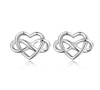 CELESTIA Cuore Infinito Orecchini per Donne e Ragazze, 925 Sterline d'argento Gioielleria Regali per le Madre Moglie Fidanzata Figlia