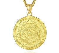 CELESTIA Donna Uomo Ciondolo Sigillo dei Sette Arcangeli Protezione Collana Argento 925 San Michele Arcangelo Medaglione Talismano Amuleto Occultismo Regalo per Uomini Donne