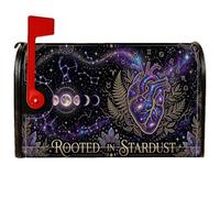 Celestial Anatomical Heart Cosmic Citazione Magnetica Coperture 45,7 x 53,3 | Cuore anatomico, involucri di cassette postali, fasi lunari celesti, simboli zodiacali, sfondo galassia cosmica