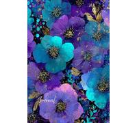 Celestial Bloom Journal: A Magical Notebook of Neon Flowers, Glittering Galaxy Dreams & Golden Accents