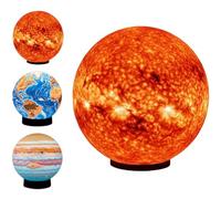 Celestial Body Decor Night Light, 3D Star Solar System Light, Globe Nightlight, Space Ambiance Lamp, Unique Planet Mood Lighting Lamp for Living Room, Bedroom & Home Decor (Sun)