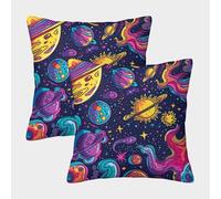 Celestial Body Stampato in 3D Fodere Cuscini Decorativo Regalo Di Compleanno E Natale Fantasy Style Cuscino Decorativa Set Di 2 Per Soggiorno, Divano, Letto, Casa Colonica 45x45cm