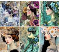 Celestial Boho carta di riso, 20 x 26,5 cm (6 fogli), 6 x carte di bellezza per decoupage per collage, tecnica mista, creazione di biglietti e artigianato, decoupage CRAFT KREATIVELY