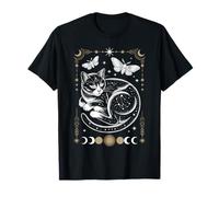 Celestial Cat Constellation Moon Witchcore Occult Aesthetic Maglietta