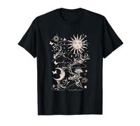 Celestial Cherub Vintage Sun And Moon Maglietta