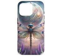 Celestial Dragonfly Moon Fantasy Garden Gothic Floral Look Custodia per iPhone 16 Pro