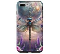 Celestial Dragonfly Moon Fantasy Garden Gothic Floral Look Custodia per iPhone 7 Plus/8 Plus