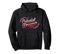 Celestial Dreamer Galaxy Typography Space Inspired Design Felpa con Cappuccio
