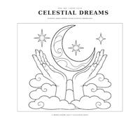 Celestial Dreams: 50 Mystical Moon, Zodiac & Celestial Dreamscapes for Relaxation and Stress Relief - An Adult Monochrome Colouring Book