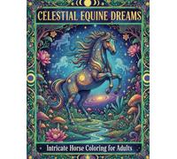 Celestial Equine Dreams: Majestic and Detailed Horse Illustrations Featuring Wild Spirits, Botanical Wonders, and Enchanted Landscapes for Mindful Adult Creativity