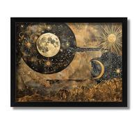 Celestial Harmony Moon Sun and Stars Art Print Night Sky Print Astrology Art Poster A5 - Ispiratrice Motivazionale Arte da parete Vita quotidiana Citazione incoraggiante Frasi brevi famose Parole isp