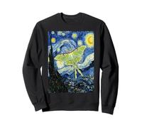 Celestial Luna Moth Van Gogh Notte Stellata Art Felpa