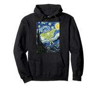 Celestial Luna Moth Van Gogh Notte Stellata Art Felpa con Cappuccio