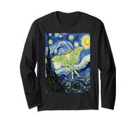 Celestial Luna Moth Van Gogh Notte Stellata Art Maglia a Manica