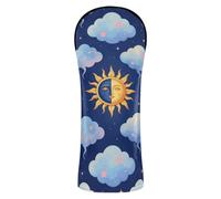 Celestial Magic Moon and Sun Clouds Pattern Head Covers per mazze da golf Copritesta in pelle di alta qualità con n. etichette intercambiabili per carrello da golf driver