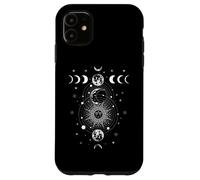 Celestial Moon Phase All Seeing Eye Crystals Stars Vintage Custodia per iPhone 11