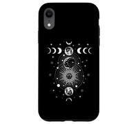 Celestial Moon Phase All Seeing Eye Crystals Stars Vintage Custodia per iPhone XR