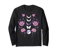 Celestial Moon Phase BOHO Wildflowers Zodiac Witchcore Maglia a Manica
