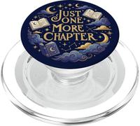 Celestial Moon Stars Navy Bookish Just One More Chapter Book PopSockets PopGrip per MagSafe