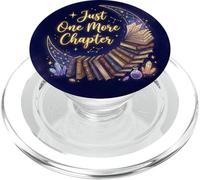 Celestial Moon Stars Navy Bookish Just One More Chapter Book PopSockets PopGrip per MagSafe