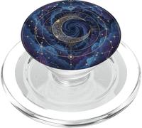 Celestial Moon Tarot Estetica Nebulosa Mistica Galassia Opera d'arte PopSockets PopGrip per MagSafe