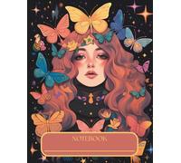 Celestial Muse Notebook: Aesthetic 8.5 x 11 Notebook Featuring Whimsical Cosmic Artwork