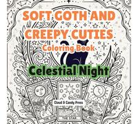 Celestial Night Coloring Book | A Mystical Goth Coloring Journey with Tarot Cards, Crescent Moons, and Witchy Black Cats for Magical Relaxation