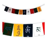 Celestial OMS bandiere di preghiera tibetane string Omph 10 velours