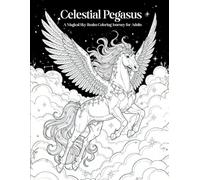 Celestial Pegasus: A Magical Sky Realm Coloring Journey for Adults