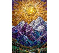 Celestial Ridge View Record Hardcover Journal - Bold Geometric Art Memo Pad for Academic Success: Purple Tonal Valley Graphic; High-Quality Paper ... Poetry, and Spiritual Growth Exercises