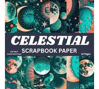 Celestial Scrapbook Paper, 12 Celestial Pattern Scrapbook Paper for Scrapbooking, Junk Journal, Gift Wrapping, Origami, DIY Projects, Card Making, Mixed Media and Many Other Crafts.