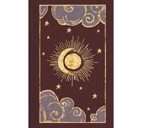 Celestial Sky Moon & Sun Journal: Lined Notebook 6x9 • Wine Red Cover • 120 Cream Pages • Soft Matte • Mystical Gold Celestial Design