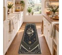 Celestial Snake Astrology Citazione Mistico Runner Tappeto 5x15 | Motivo serpente celeste, tappeto runner da ingresso, dettagli costellazione dorata, tema astrologia esoterica