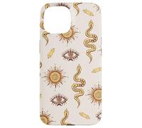 Celestial Snake Mystical Serpent Dark Academia Pattern Custodia per iPhone 15