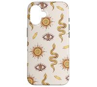 Celestial Snake Mystical Serpent Dark Academia Pattern Custodia per iPhone 16