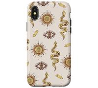 Celestial Snake Mystical Serpent Dark Academia Pattern Custodia per iPhone X/XS