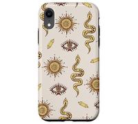 Celestial Snake Mystical Serpent Dark Academia Pattern Custodia per iPhone XR