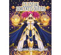 Celestial Sorceress Queens: A Fantasy Coloring Book Featuring Thick and Curvy Anime Star Guardians, Moon Priestesses, Angelic Mages, and Divine Celestial Spellcasters for Adults