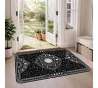 Celestial Sun and Moon Phases Citazione Mistico Area Tappeto 50 x 70 cm | Motivo celeste, tema notte stellata, decorazione mistica per la casa, ispirata all'astronomia, linea art dettagliata