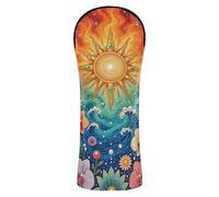 Celestial Sun Flowers - Copritesta per mazze da golf, con targhetta numerata, progettata per adattarsi a tutti i legni e conducenti